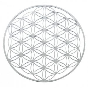 Blume des Lebens Ornament aus Edelstahl 18 cm