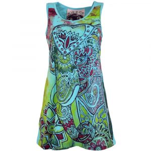 Mirror Top Longshirt mit Elefant in türkis