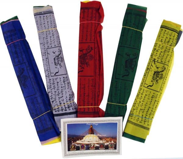 Original Gebetsfahnen aus Nepal im 5er Pack