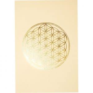 Karte Blume des Lebens mattweiss
