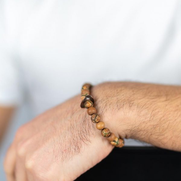 Lokkum Herrenarmband mit Sandelholz und Agat