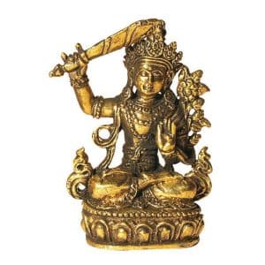 kleiner Manjushree aus Messing