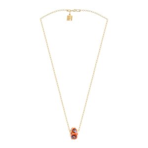 Nazar Auge Kette 45 cm silber vergoldet rot