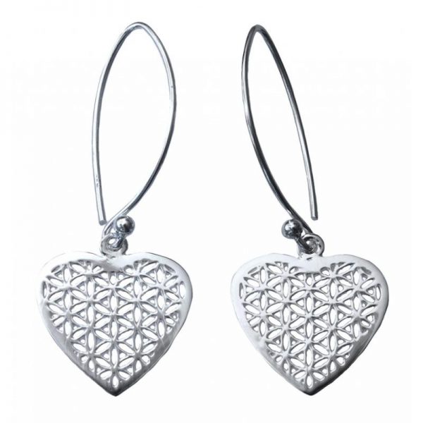 Ohrringe Herz des Lebens silber