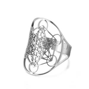 Ring Metatron aus Edelstahl verstellbar