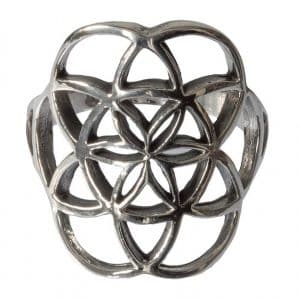 Ring aus Silber Saat des Lebens