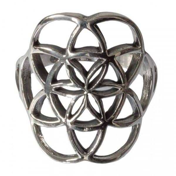 Ring aus Silber Saat des Lebens