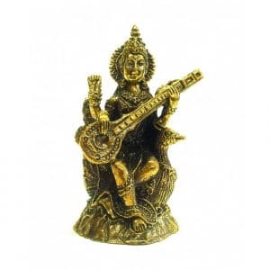 Saraswati aus Messing