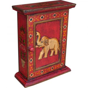 Schlüsselkasten aus Indien aus Holz handbemalt