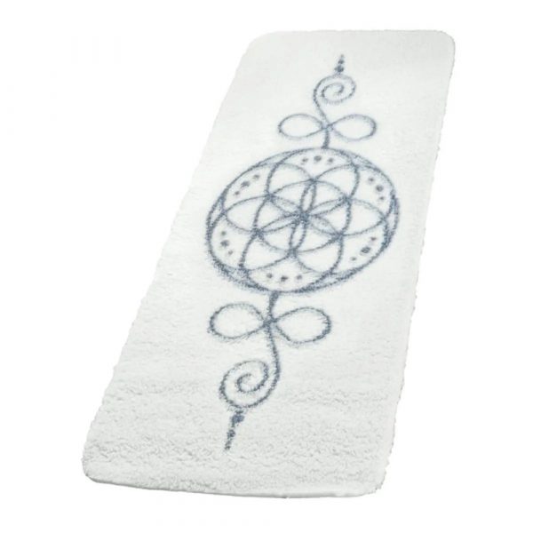 Schurwollmatte mit dem Motiv 'Saat des Lebens' von Spirit of Om