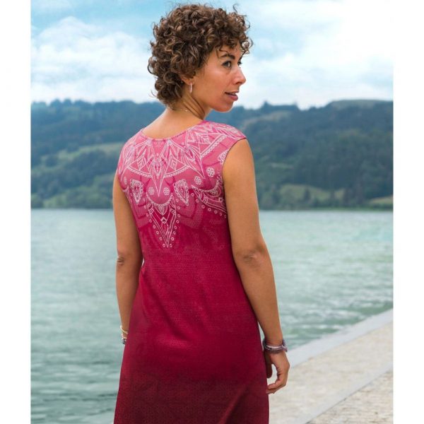 Spirit of Om Sommerkleid Mandala pink orchidee Rueckenansicht