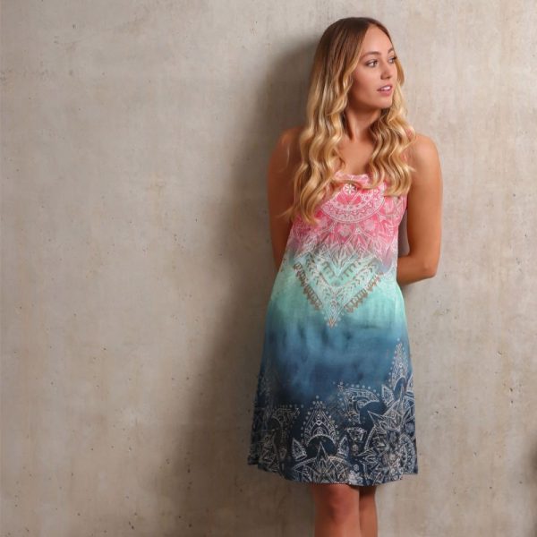 Spirit of Om Sommerkleid indigo peach