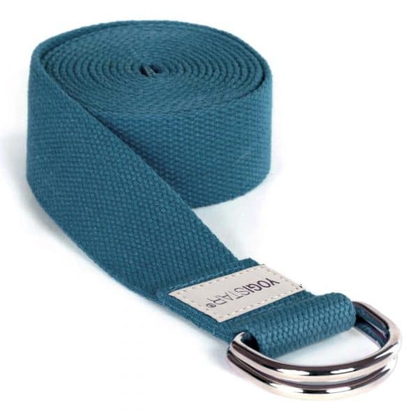 Yogagurt mit Metallschnalle 260 cm lang in petrol