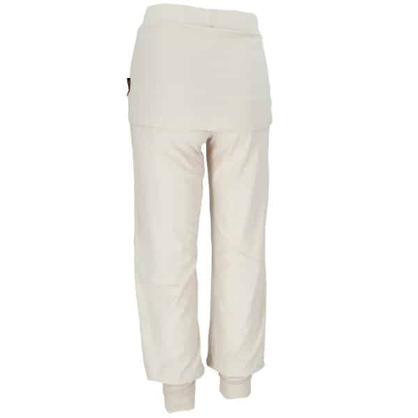 Yogahose mit Rock und Stulpen in der Farbe Cremeweiss in der Seitenansicht