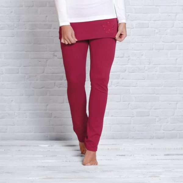 Spirit of Om Yogahose mit Rockbund rot Beine