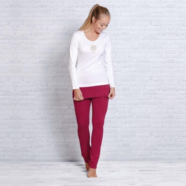 Spirit of Om Yogahose mit Rockbund rot